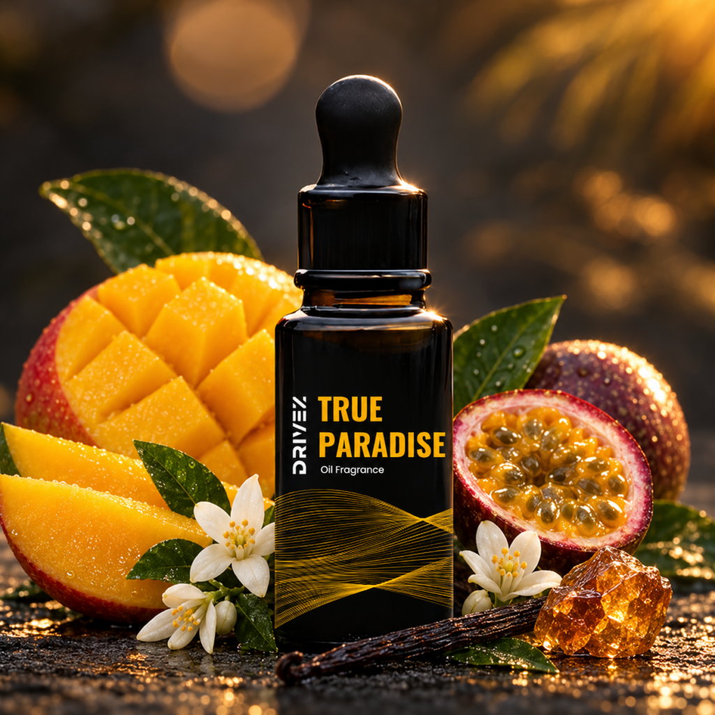 SMART AROMA — zestaw z metalowym dyfuzorem do samochodu Olejek TRUE PARADISE 10 ml — Drivez
