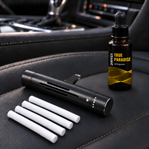 Zestaw SMART AROMA — metalowy dyfuzor do samochodu + olejek TRUE PARADISE | Drivez
