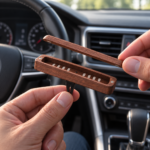 Krok 1 — unoszenie pokrywy drewnianego dyfuzora Drivez WOOD AROMA